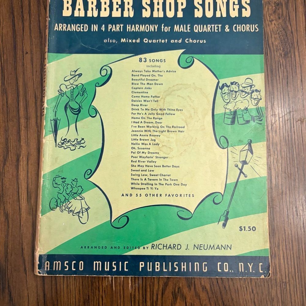 Vintage Barber Shop Songs Sheet Music. Vintage 83 songs.